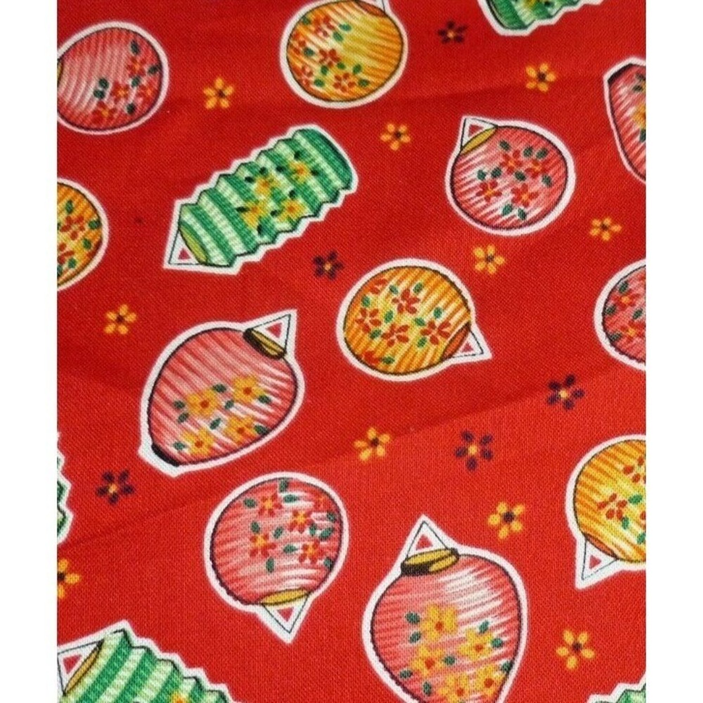 Michael Miller Lulu Lanterns Red Cotton Fabric Japanese Lantern Print C-1205